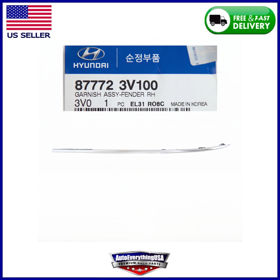 Genuine Fender Molding Right Passenger Side (Satin) 2012-2017 Hyundai Azera